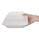 Boîtes avec couvercle à charnière compostables en bagasse Fiesta Green (lot de 200)
