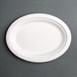 Assiettes ovales compostables en bagasse Fiesta Green (lot de 50)