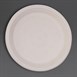 Assiettes rondes compostables en bagasse Fiesta Green coloris naturel (lot de 50)