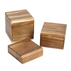 Réhausses en acacia Olympia 50/100/150(H)mm (lot de 3)