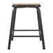Tabourets bas avec assise en bois Bolero Cantina gris métal (lot de 4)