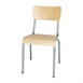 Chaises avec assise et dossier en bois Bolero Cantina galvanisées (lot de 4)