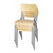 Chaises avec assise et dossier en bois Bolero Cantina galvanisées (lot de 4)
