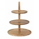 Présentoir en acacia 3 niveaux Olympia 305(Ø) x 395(H)mm