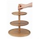 Présentoir en acacia 3 niveaux Olympia 305(Ø) x 395(H)mm