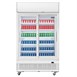 Armoire réfrigérée 2 portes vitrées coulissantes avec caisson lumineux Polar Série G 950L