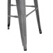 Tabourets hauts en acier gris avec assise en bois Bolero Bistro (lot de 4)