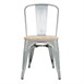 Chaises en acier avec assise en bois Bolero (lot de 4)