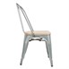 Chaises en acier avec assise en bois Bolero (lot de 4)