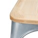 Chaises en acier avec assise en bois Bolero (lot de 4)