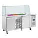 Comptoir à salade GN avec pare-haleine carré Polar Série U 3 portes