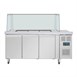 Comptoir à salade GN avec pare-haleine carré Polar Série U 3 portes