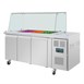 Comptoir à salade GN avec pare-haleine carré Polar Série U 3 portes