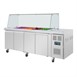 Comptoir à salade GN avec pare-haleine carré Polar Série U 4 portes