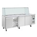 Comptoir à salade GN avec pare-haleine carré Polar Série U 4 portes