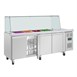 Comptoir à salade GN avec pare-haleine carré Polar Série U 4 portes