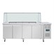 Comptoir à salade GN avec pare-haleine carré Polar Série U 4 portes