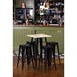 Mange-debout noir avec plateau en bois Bolero Bistro