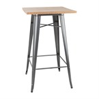 Mange-debout gris avec plateau en bois Bolero Bistro