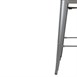 Tabourets bistro hauts avec dossier et assise en bois Bolero gris métallisé (lot de 4)