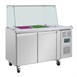 Comptoir à salade GN avec pare-haleine carré Polar Série U 2 portes