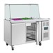 Comptoir à salade GN avec pare-haleine carré Polar Série U 2 portes