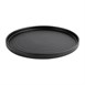 Assiettes plates rondes texturées Olympia Cavolo noires 270mm (lot de 4)