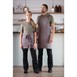 Tablier bavette en coton Southside gris délavé