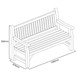 Banc de jardin en bois tendre