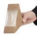Boîtes sandwich triangle kraft recyclables à chargement frontal avec fenêtre en PLA Colpac (lot de 500)