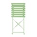 Chaises de terrasse pliantes en acier Bolero vert clair (Lot de 2)