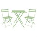 Chaises de terrasse pliantes en acier Bolero vert clair (Lot de 2)