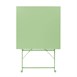 Table de terrasse carrée pliante en acier Bolero vert clair 600 mm