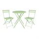 Table de terrasse carrée pliante en acier Bolero vert clair 595 mm
