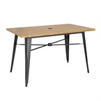 Table d'extérieur en aluminium et bois Bolero Complete 120x76 cm bois clair