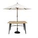 Table d'extérieur en aluminium et bois Bolero Complete 120x76 cm bois clair