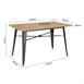 Table d'extérieur en aluminium et bois Bolero Complete 120x76 cm bois clair
