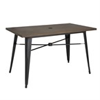 Table d'extérieur en aluminium et bois Bolero Complete 120x76 cm bois noir