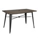 Table d'extérieur en aluminium et bois Bolero Complete 120x76 cm bois noir