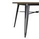 Table d'extérieur en aluminium et bois Bolero Complete 120x76 cm bois noir