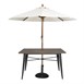 Table d'extérieur en aluminium et bois Bolero Complete 120x76 cm bois noir