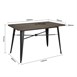 Table d'extérieur en aluminium et bois Bolero Complete 120x76 cm bois noir