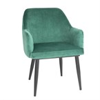 Chaises en velours Bolero Lia vertes (lot de 2)