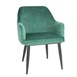 Chaises en velours Bolero Lia vertes (lot de 2)