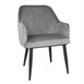 Chaises en velours Bolero Lia grises (lot de 2)