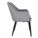 Chaises en velours Bolero Lia grises (lot de 2)