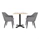 Chaises en velours Bolero Lia grises (lot de 2)