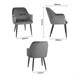 Chaises en velours Bolero Lia grises (lot de 2)