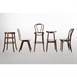 Tabouret haut bistro en bois courbé Fameg noyer