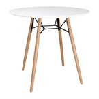 Table ronde blanche Bolero Arlo 798mm